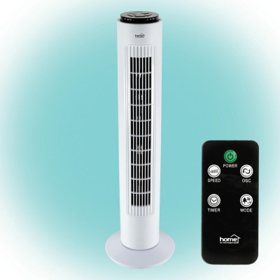 Ventilator tip stalp, alb, 74 cm, 50W, cu telecomanda - TWFR 74